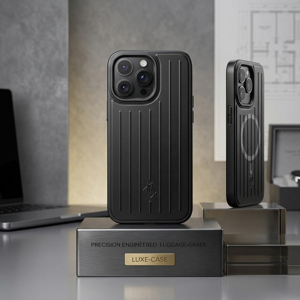 Premium Grooved Suitcase Style Shockproof Back Cover