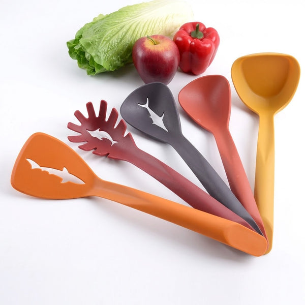 5-Pcs Colorful Silicone Kitchen Spoon Set