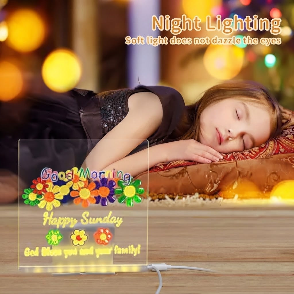 3D LED Luminous Message Board Light