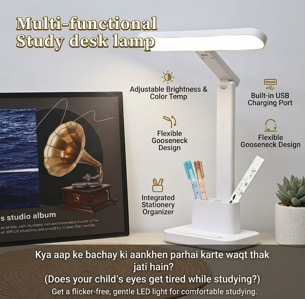 LED Folding Reading Desk Lamp