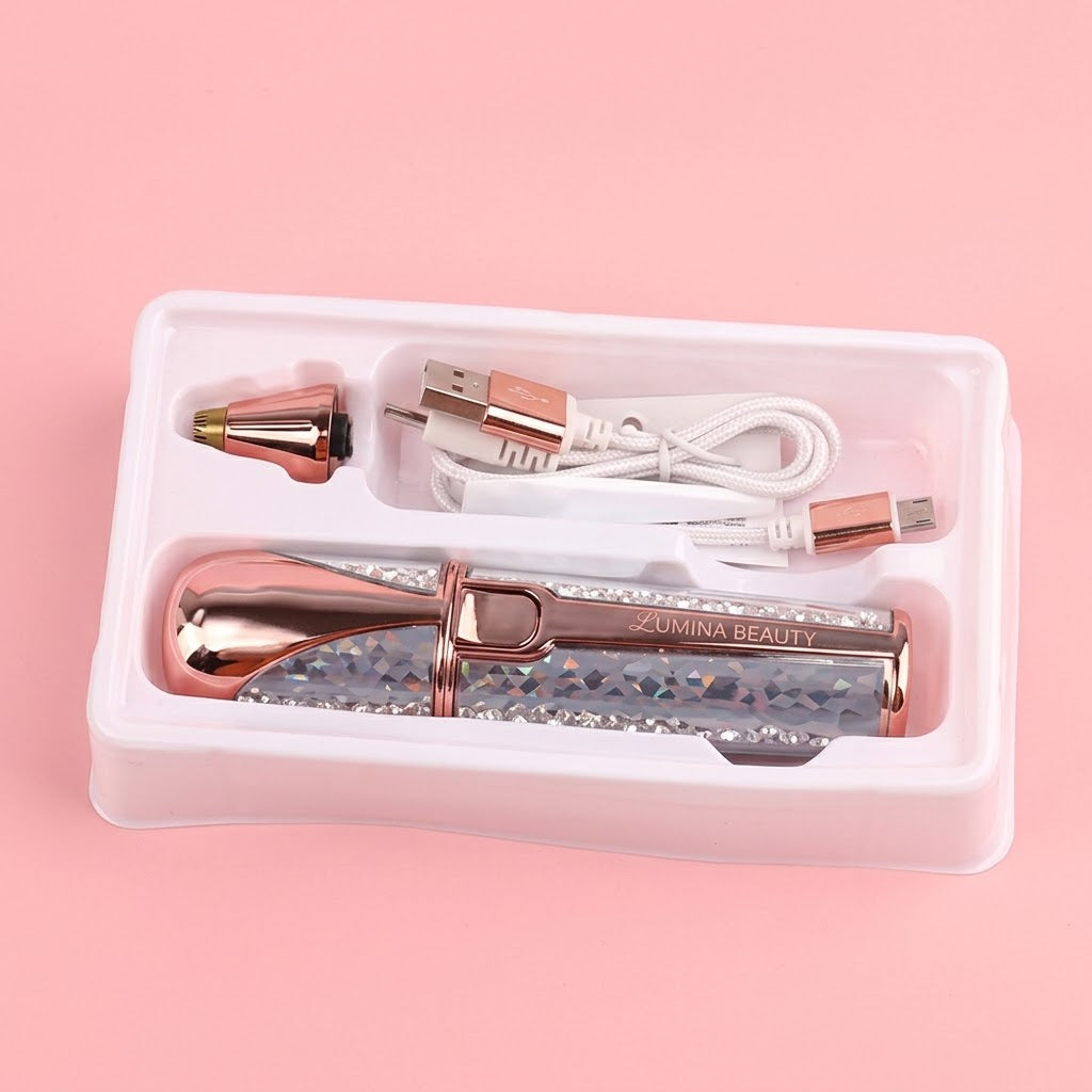 Portable 2-in-1 Electric Epilator & Eyebrow Trimmer