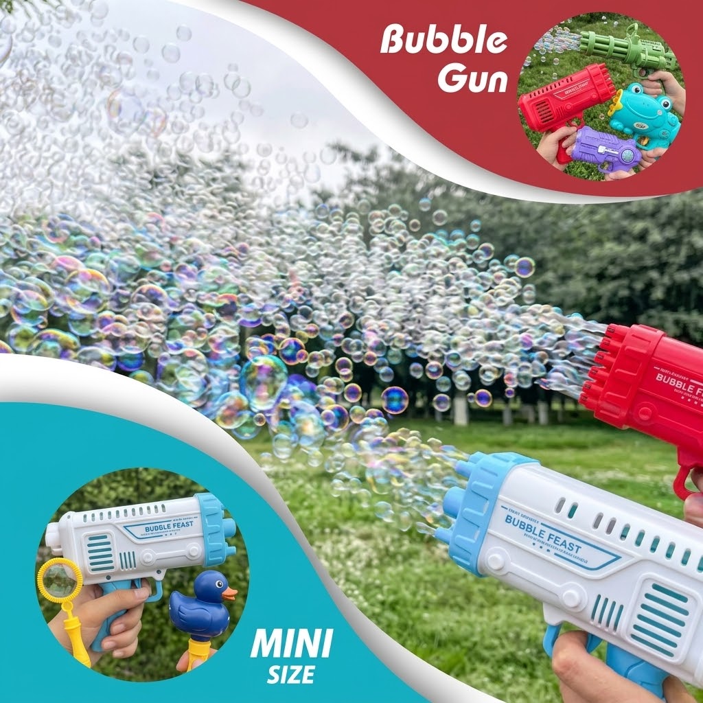 Space Rocket Bazooka Bubble Gun