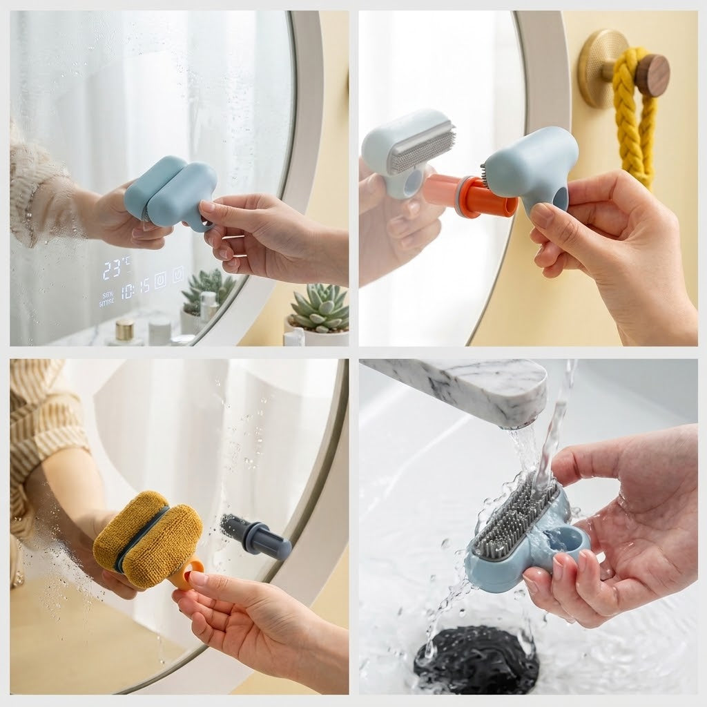 Mini silicon glass squeegee for window