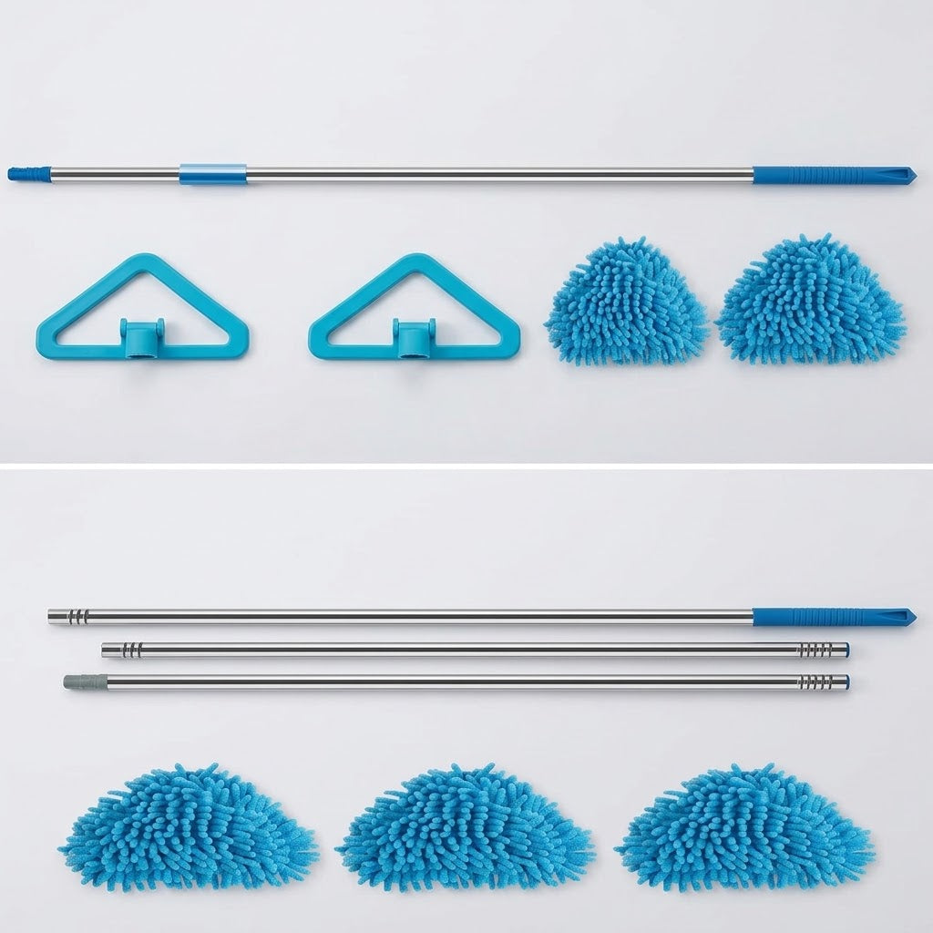 180° Rotatable Triangle Mop with Telescopic Handle