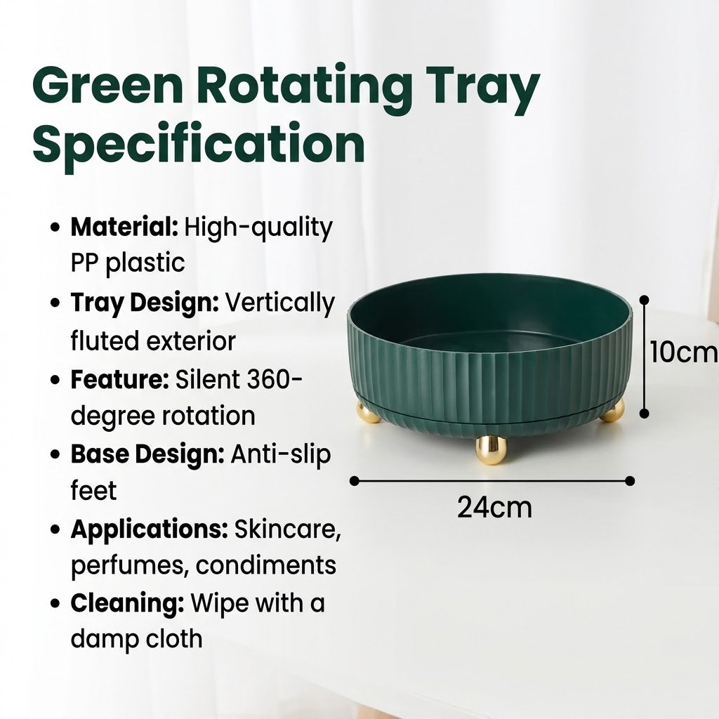 360 Degree Rotating Tray Cosmetic Organizer
