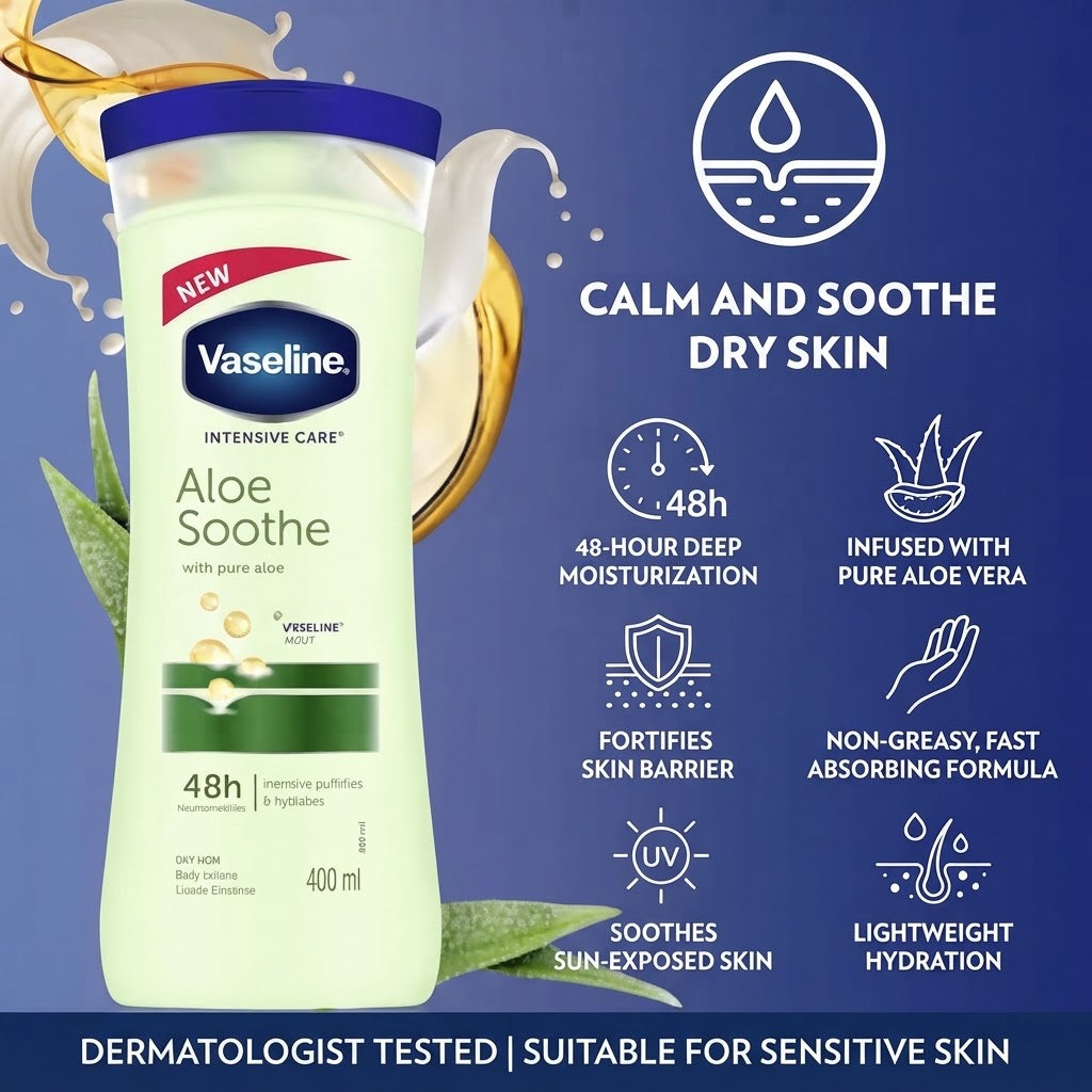 Vaseline Aloe Soothe Body Lotion 400ml