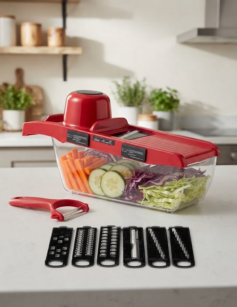 Multi-Functional Vegetable Cutter & Slicer Set with Container