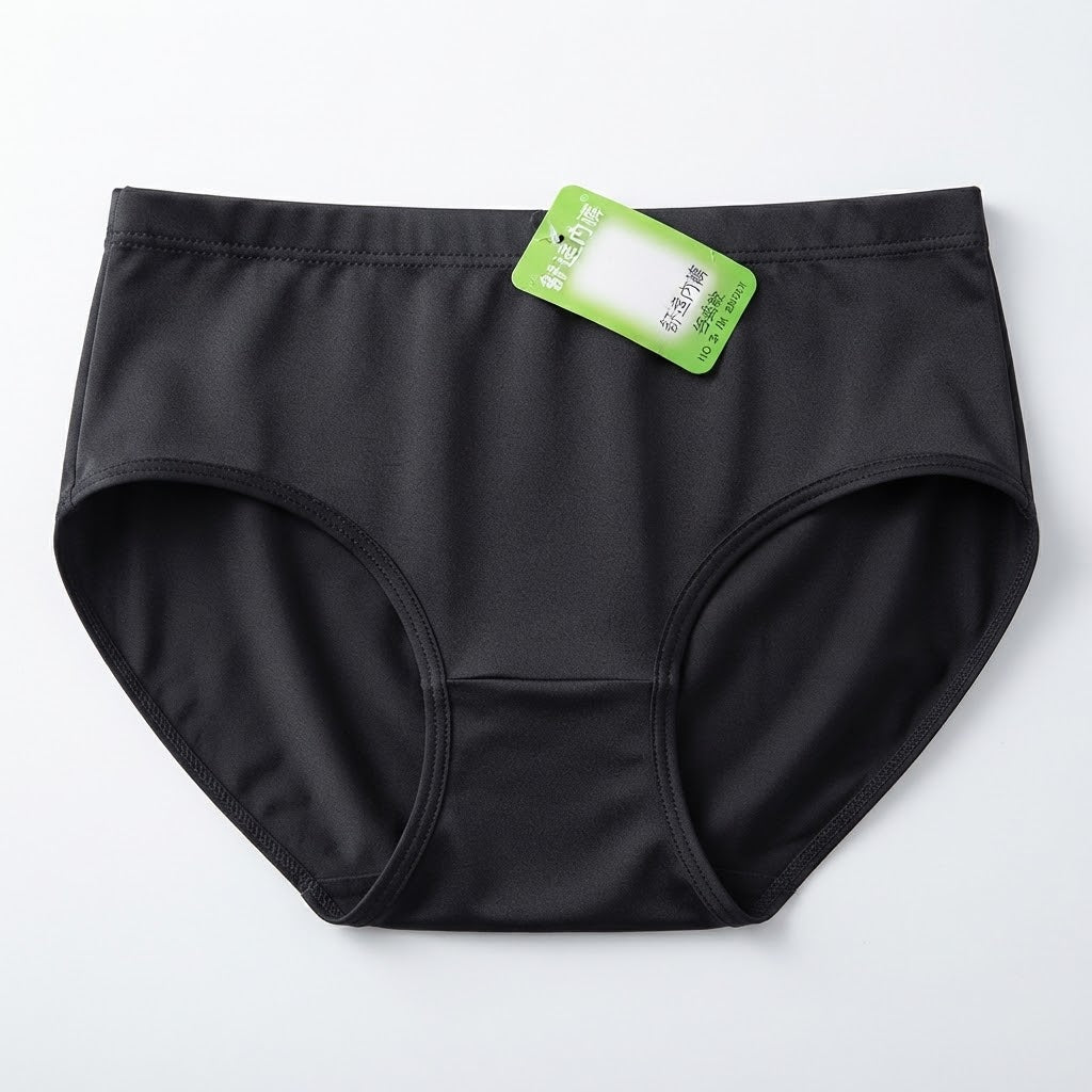 Black Plain Jersey Panties
