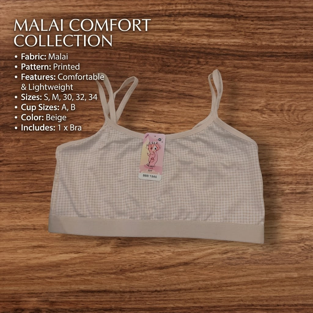 Beige Non-Padded Lightweight Bra