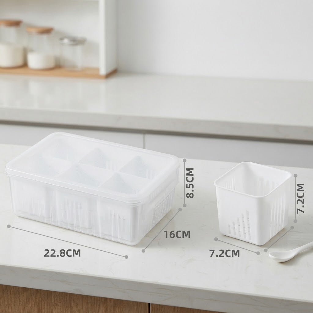 Refrigerator Food Drain Fresh-Keeping Storage Box