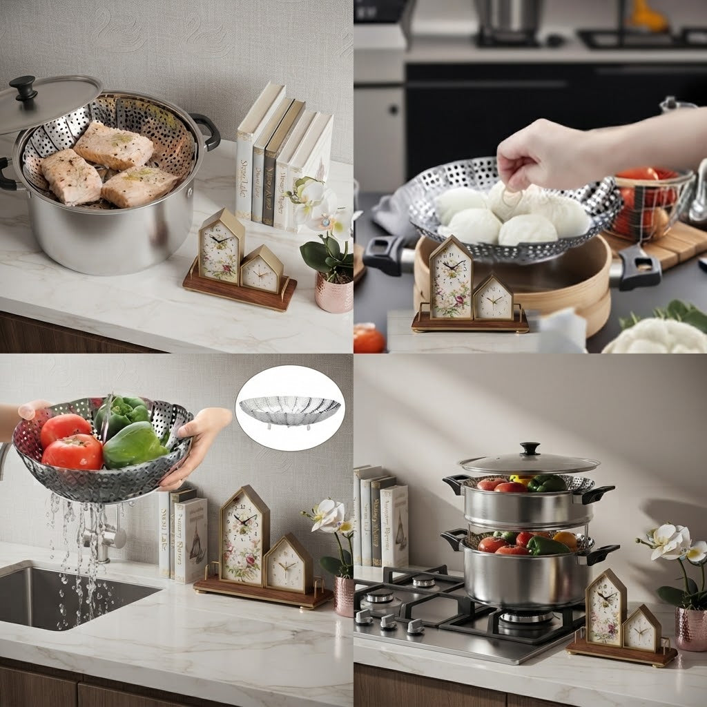 Stainless Steel Collapsible Food Steamer Basket
