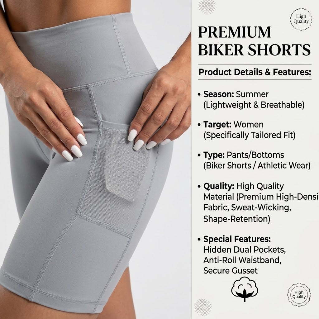 Women High Waist Yoga Shorts Summer Soft Stretch Fit