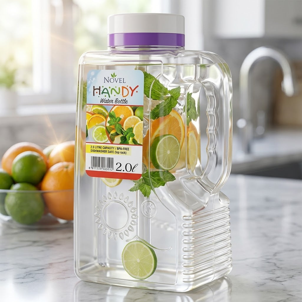 Blue Transparent Water Bottle