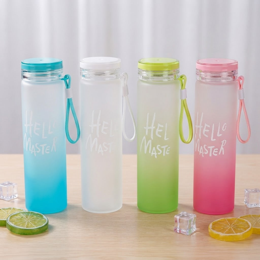 500ML Frosted Gradient Sports Water Bottle