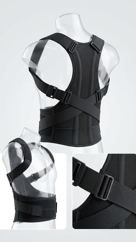 Adjustable Full Back Brace Posture Corrector for Men & Women