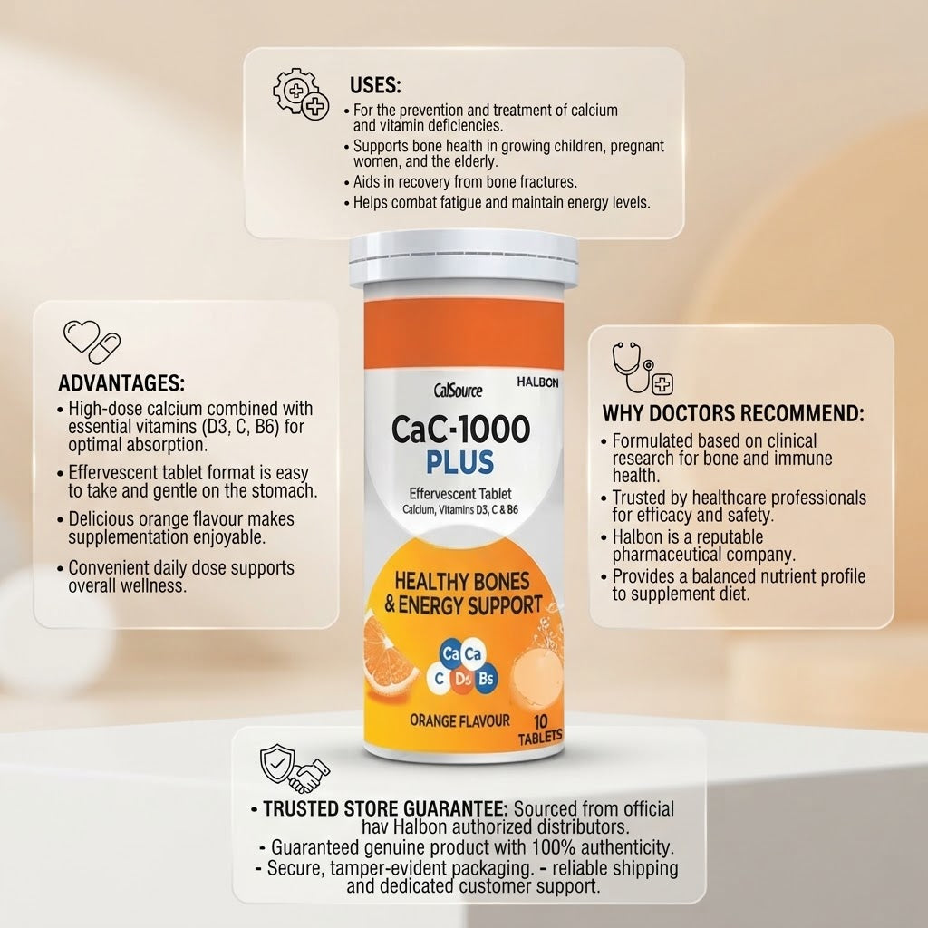 CAC-1000 Plus Orange Flavor Vitamin C Tablets