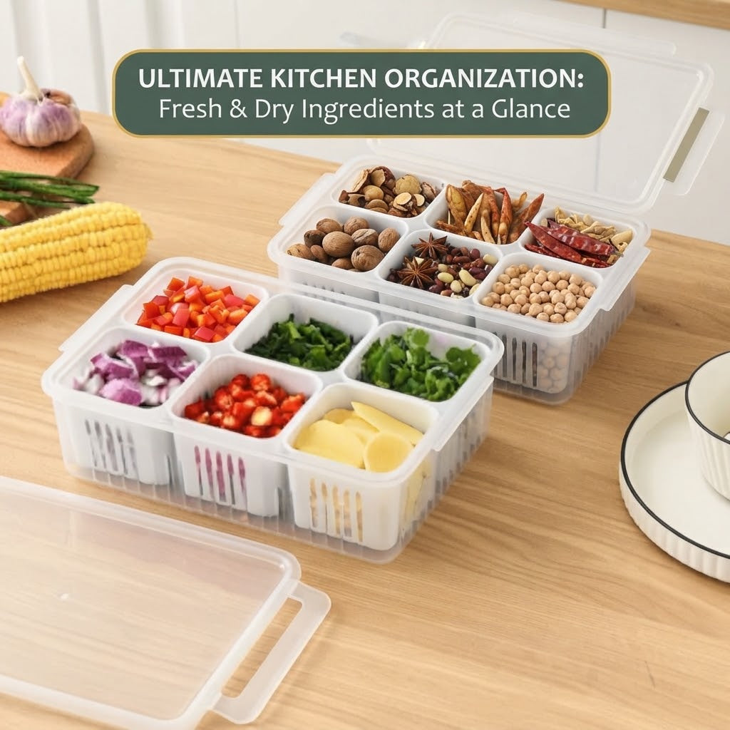 Refrigerator Food Drain Fresh-Keeping Storage Box