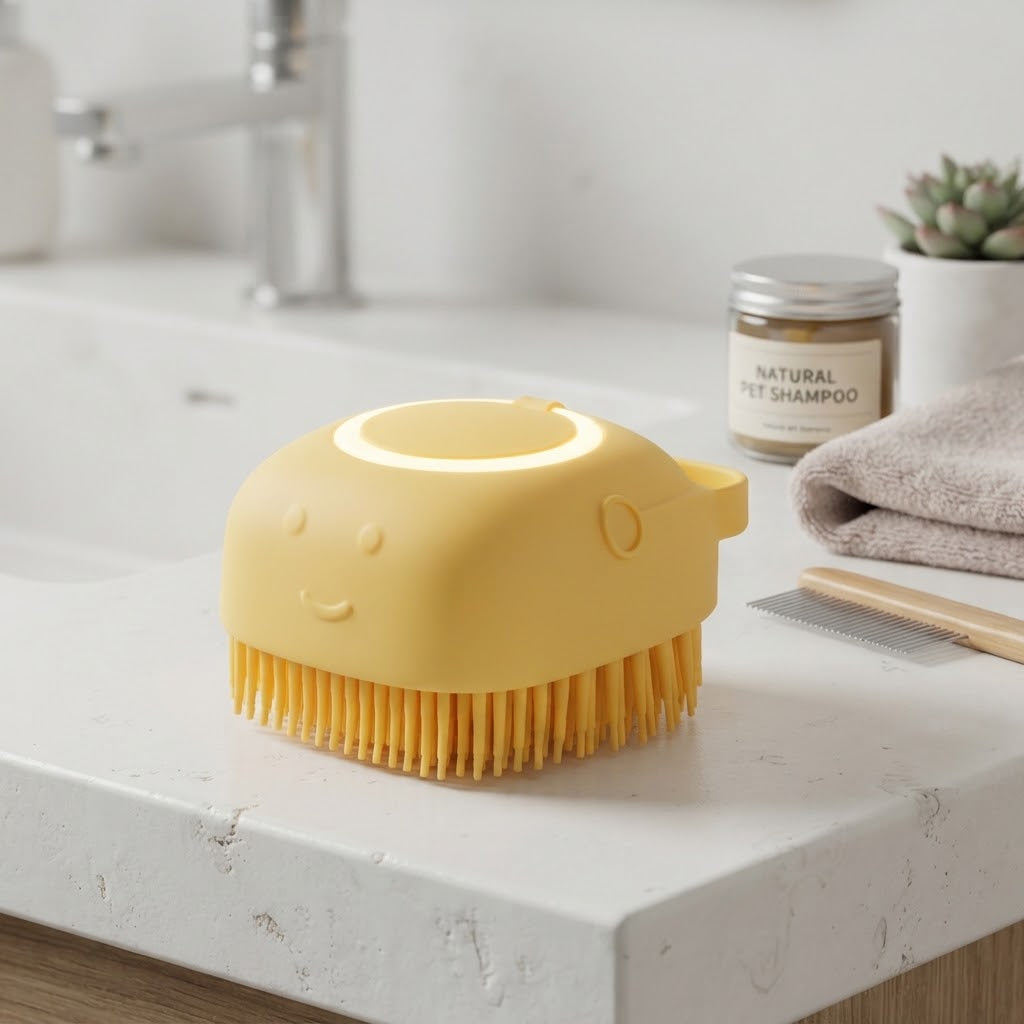 2-in-1 Pet Grooming Shampoo Brush