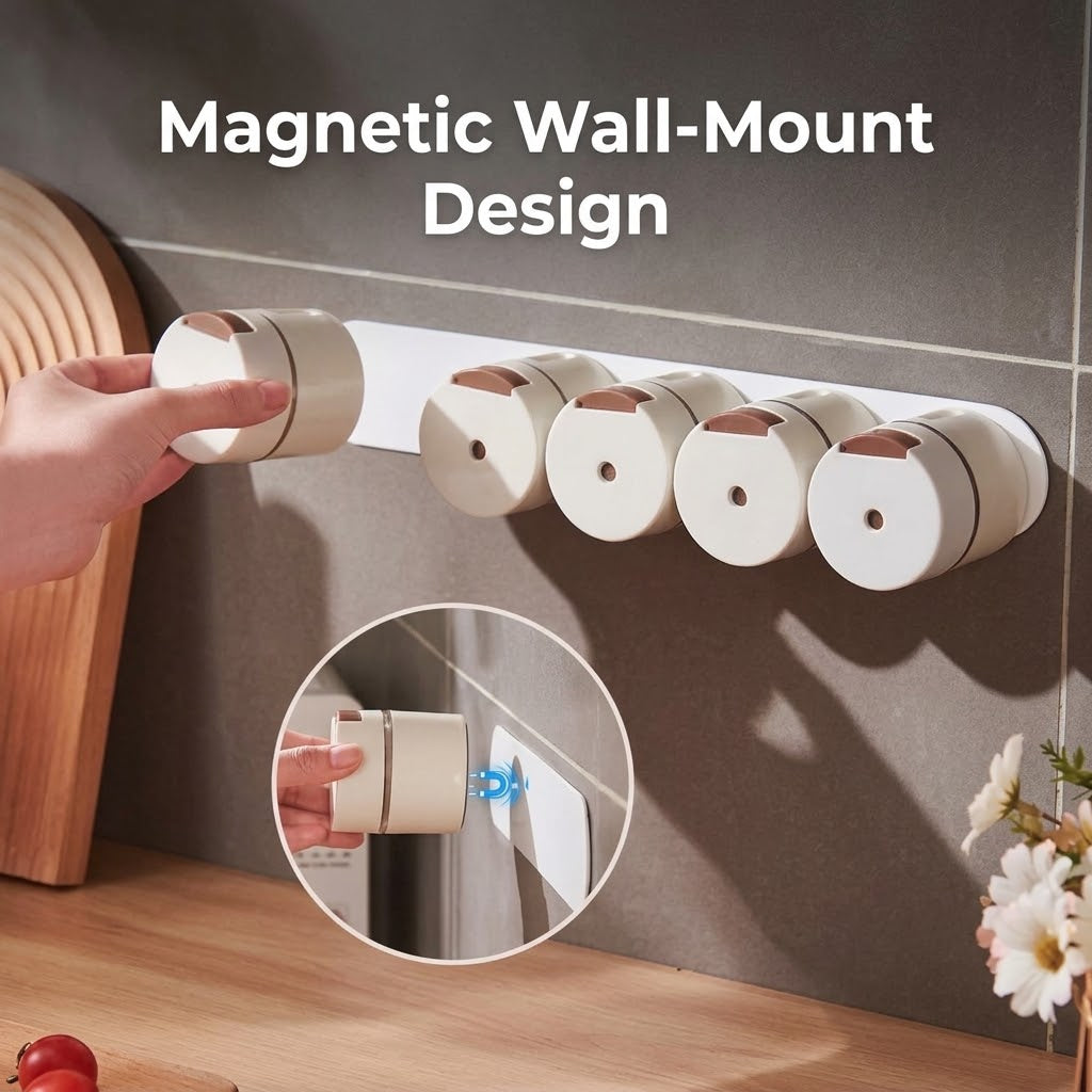 Creative Magnetic Wall-Mounted Seasoning Bottles