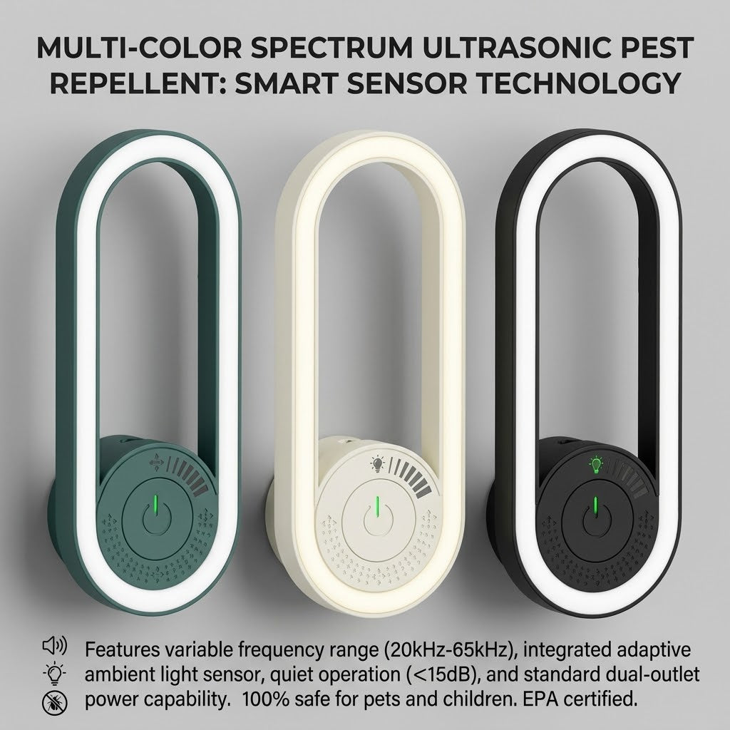 2-in-1 Ultrasonic Mosquito Repellent & LED Night Light