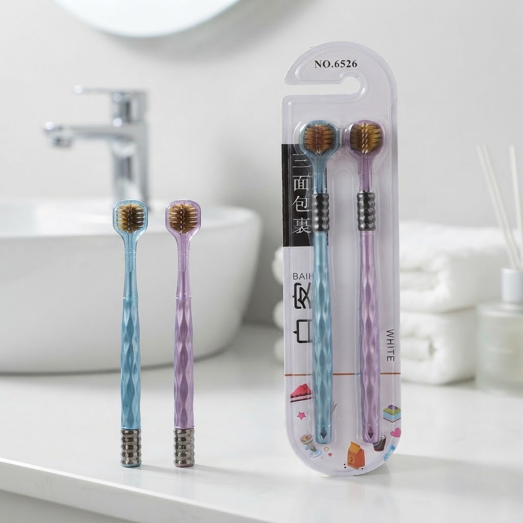 360° Rotating 3-Sided Toothbrush