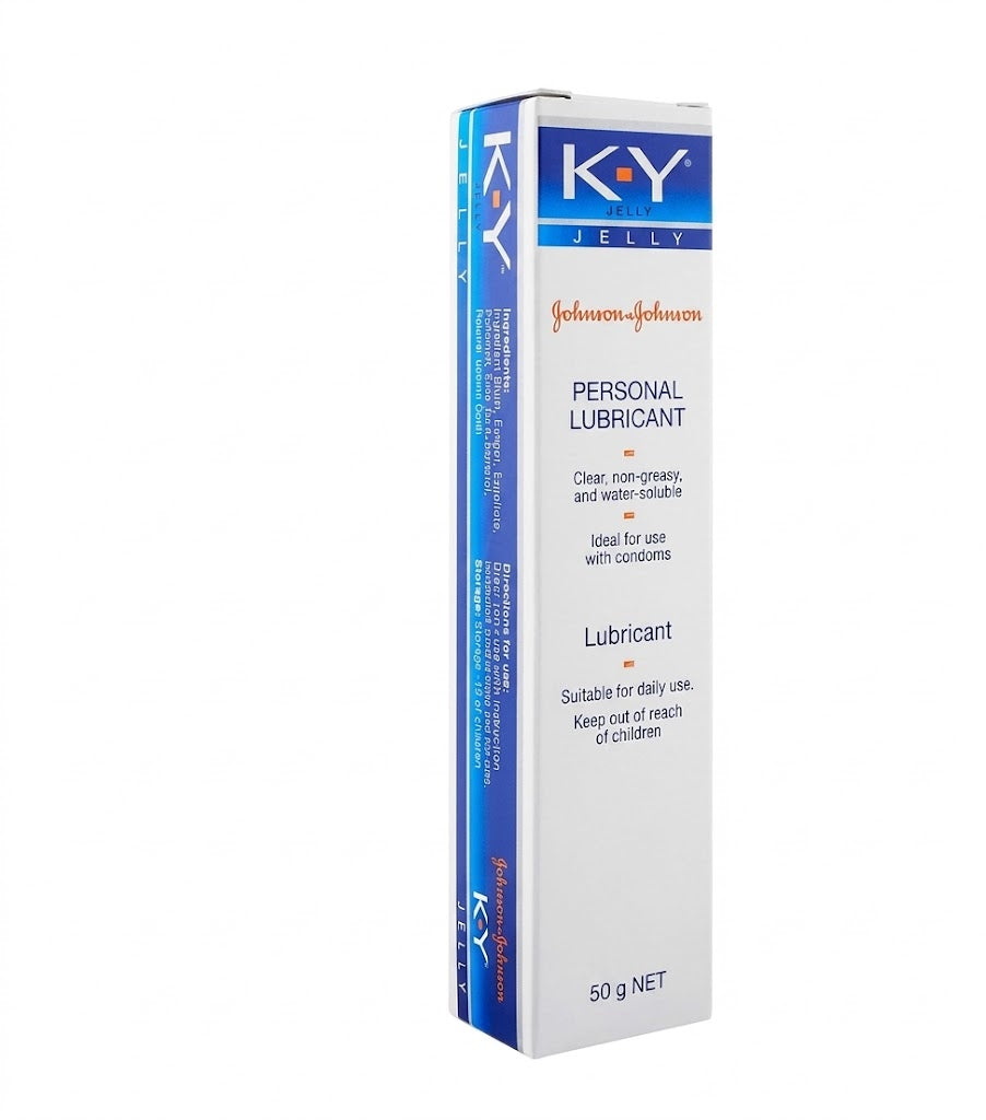 K-Y Brand Personal Lubricant Jelly - 50g Water-Based, Clear & Non-Greasy Formula for Couples