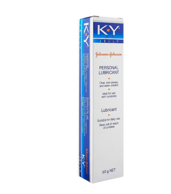 K-Y Brand Personal Lubricant Jelly - 50g Water-Based, Clear & Non-Greasy Formula for Couples