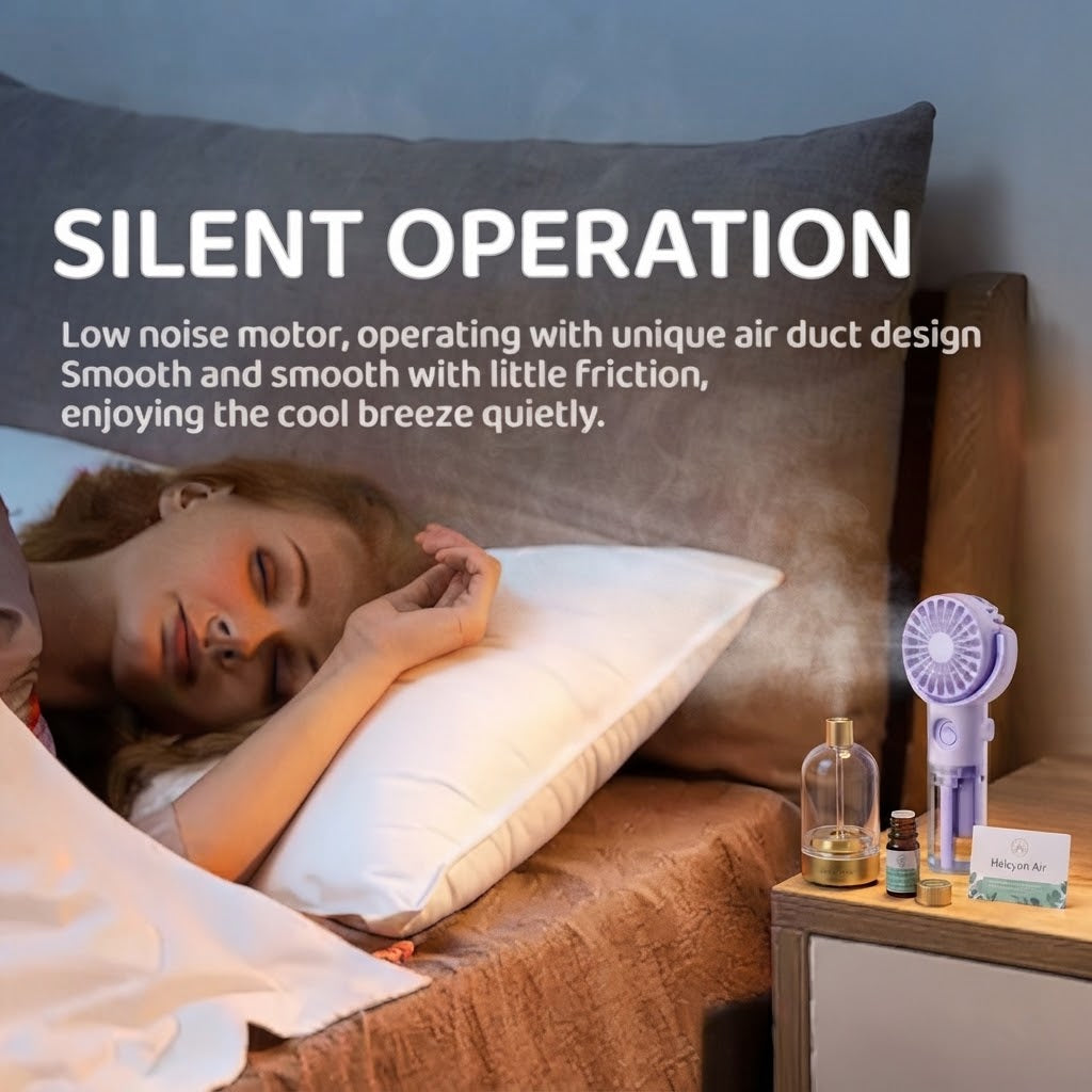 Portable Water Mist Fan Mini Handheld USB Rechargeable Fan
