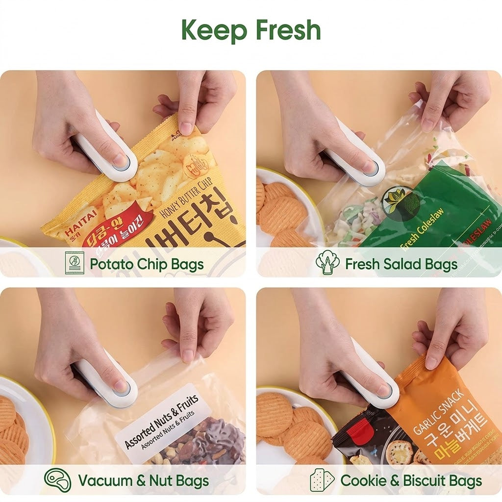 2-in-1 Rechargeable Mini Pocket Bag Sealer & Cutter