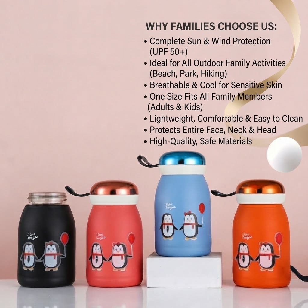 GullPlaza.pk Penguin Kids Insulated Water Bottle