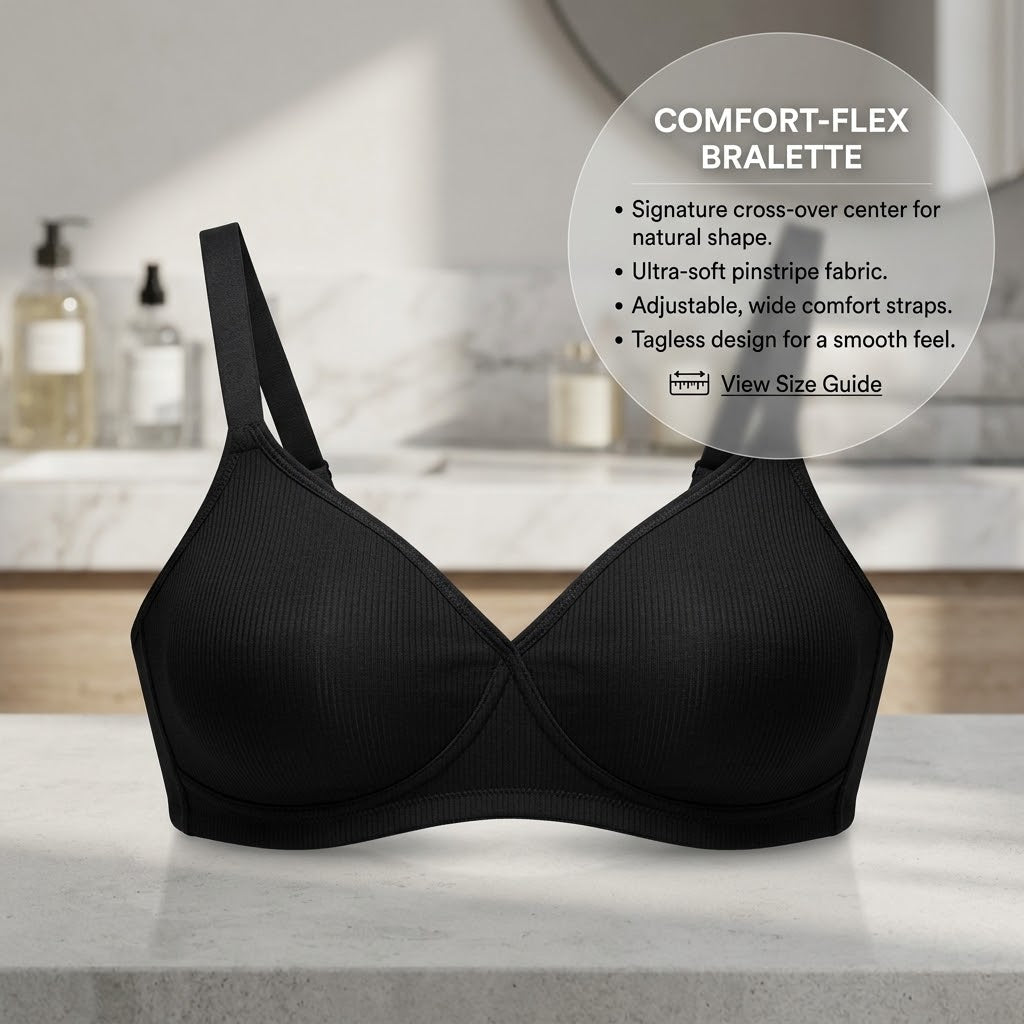 Women's Full Coverage Comfort Bra - Seamless Support & Everyday Wear