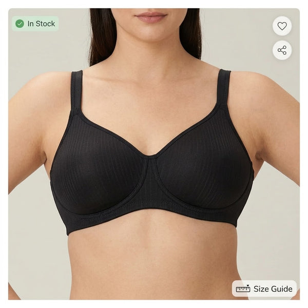 Women's Full Coverage Comfort Bra - Seamless Support & Everyday Wear