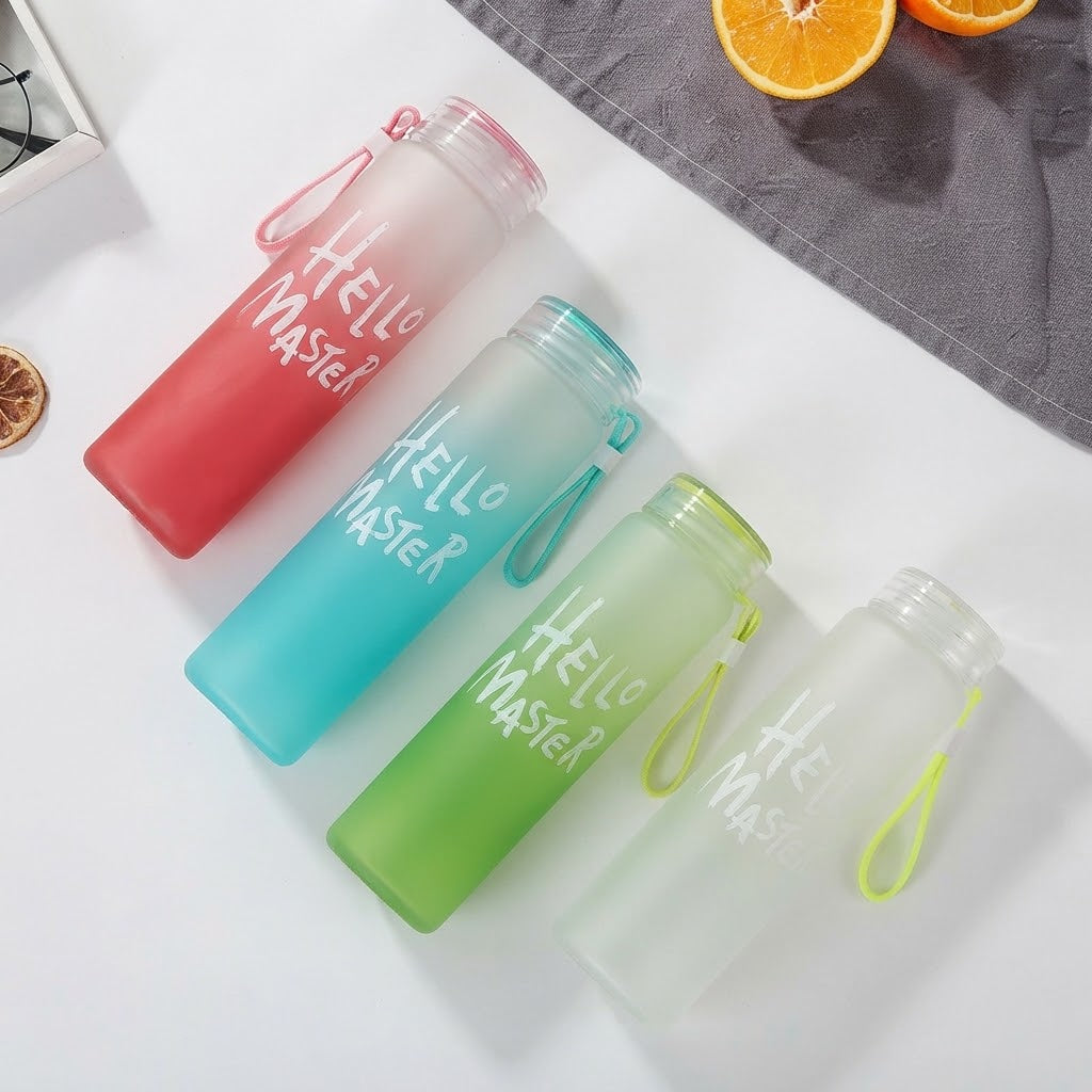 500ML Frosted Gradient Sports Water Bottle