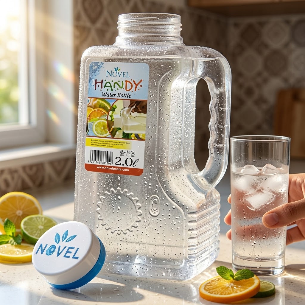 Blue Transparent Water Bottle