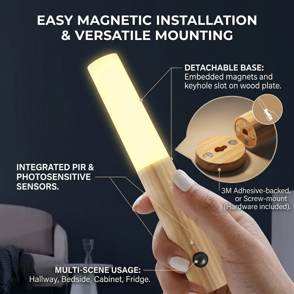 Motion Sensor Night Lights, Wireless Magnetic LED Wall Light