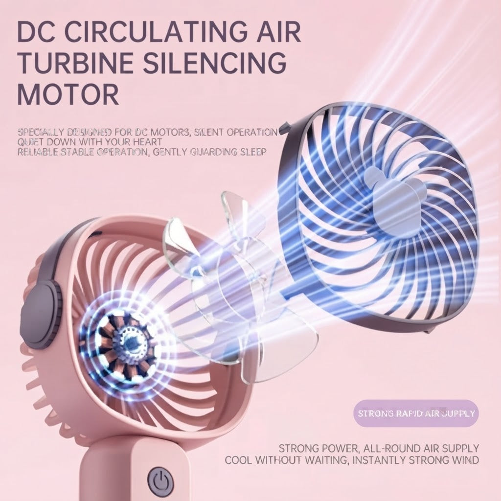 3-Speed USB Rechargeable Mini Portable Fan