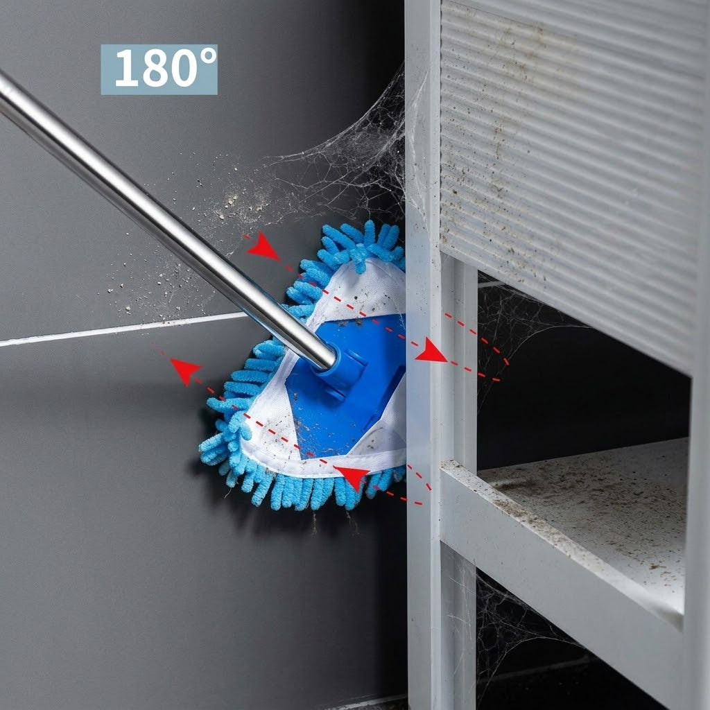 180° Rotatable Triangle Mop with Telescopic Handle