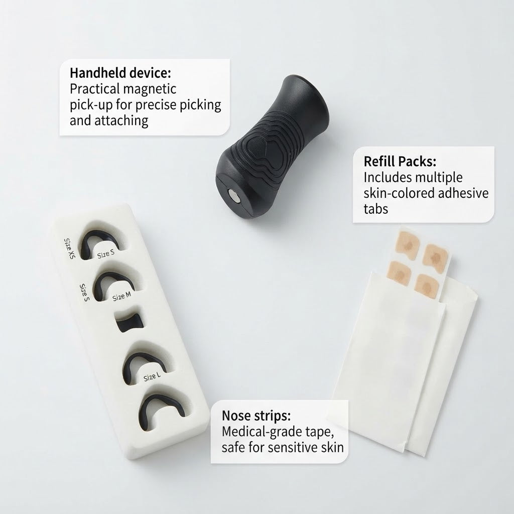 Magnetic Nasal Strips Increase Air Breathing Reduce Snoring Kit