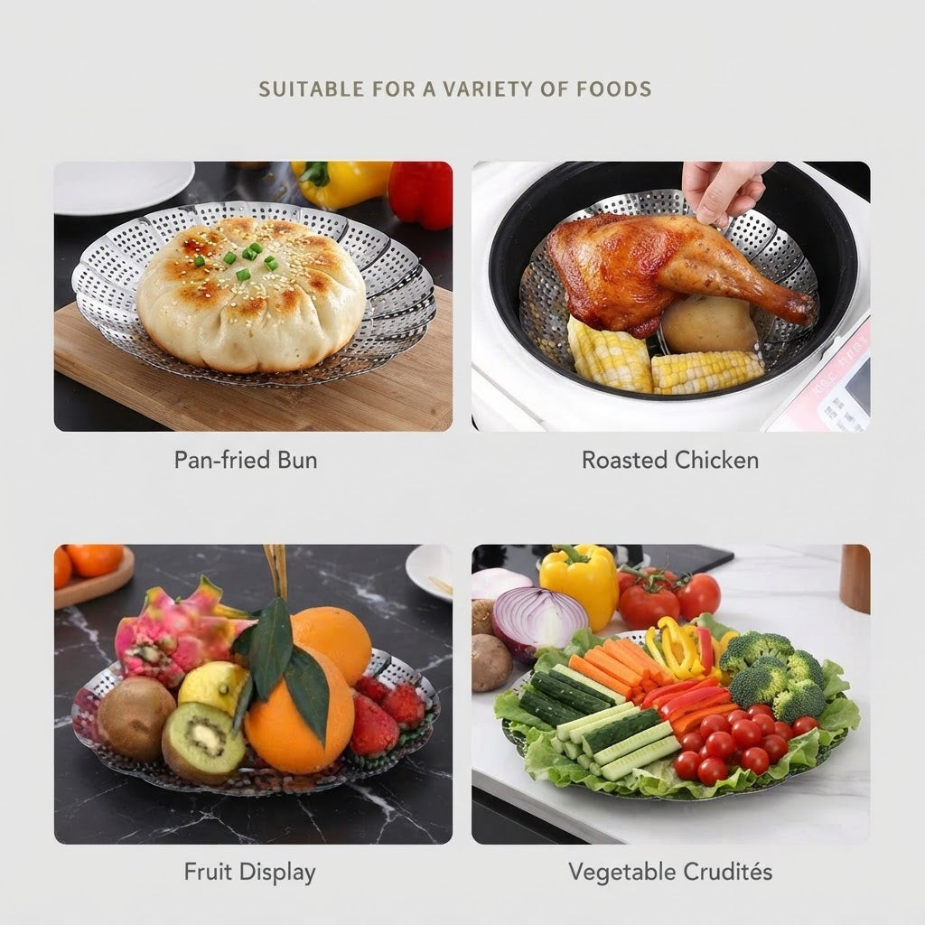 Stainless Steel Collapsible Food Steamer Basket