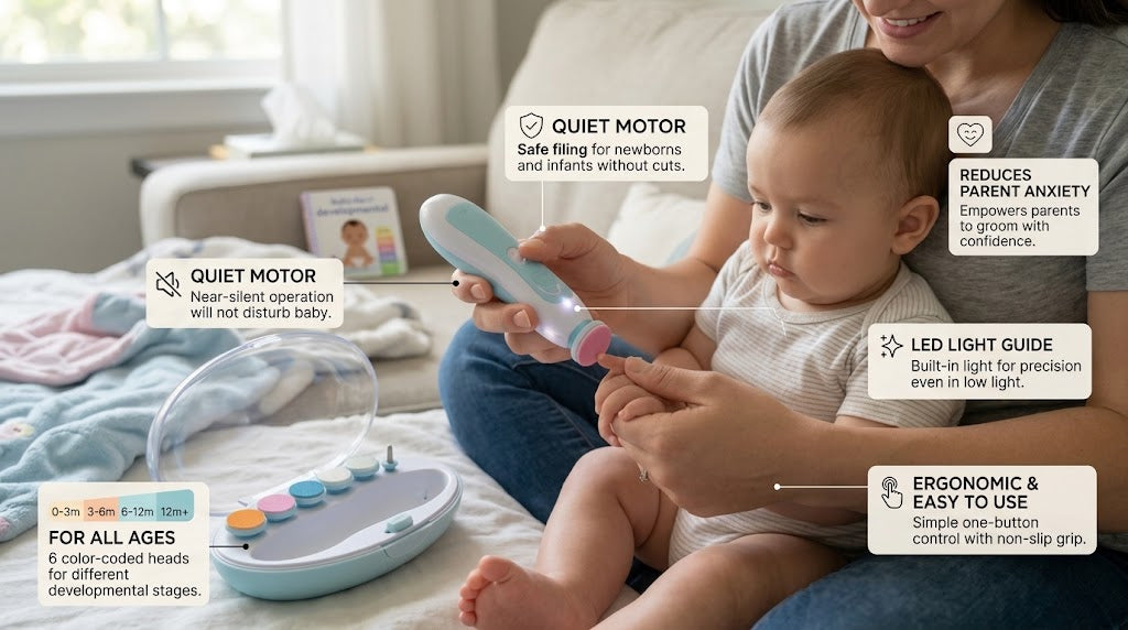 Electric Baby Nail Trimmer & Clipper Set