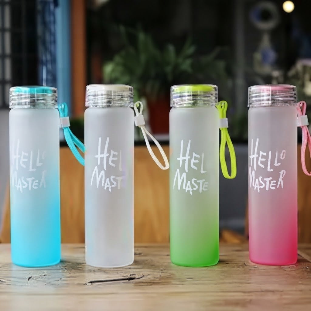 500ML Frosted Gradient Sports Water Bottle