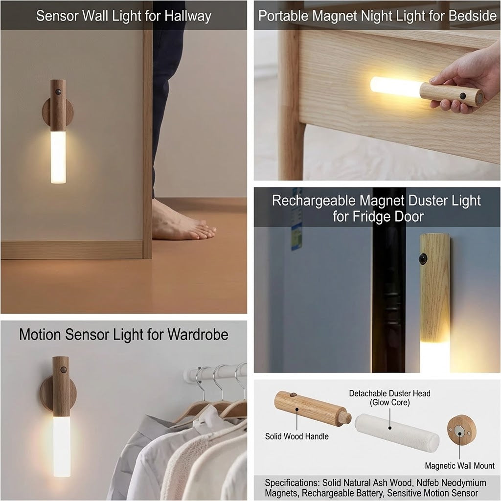 Motion Sensor Night Lights, Wireless Magnetic LED Wall Light