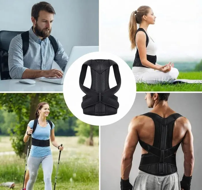 Adjustable Full Back Brace Posture Corrector for Men & Women