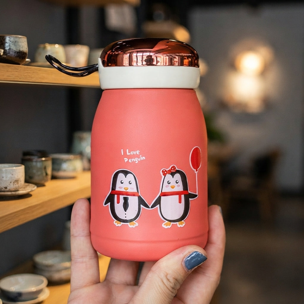 GullPlaza.pk Penguin Kids Insulated Water Bottle