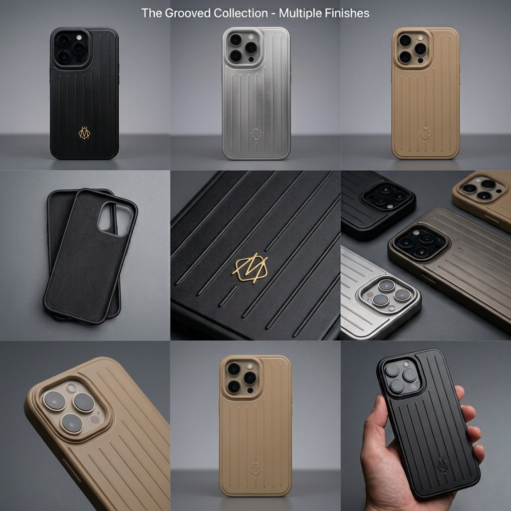 Premium Grooved Suitcase Style Shockproof Back Cover