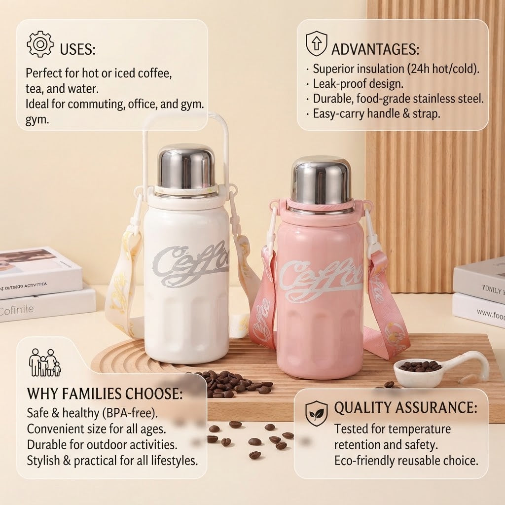 Ceffoo 800ml Stainless Steel Vacuum Flask