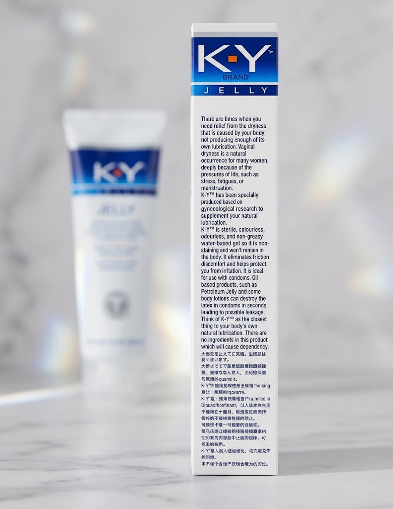 K-Y Brand Personal Lubricant Jelly - 50g Water-Based, Clear & Non-Greasy Formula for Couples