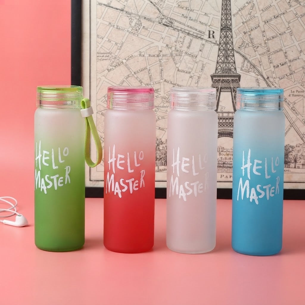 500ML Frosted Gradient Sports Water Bottle