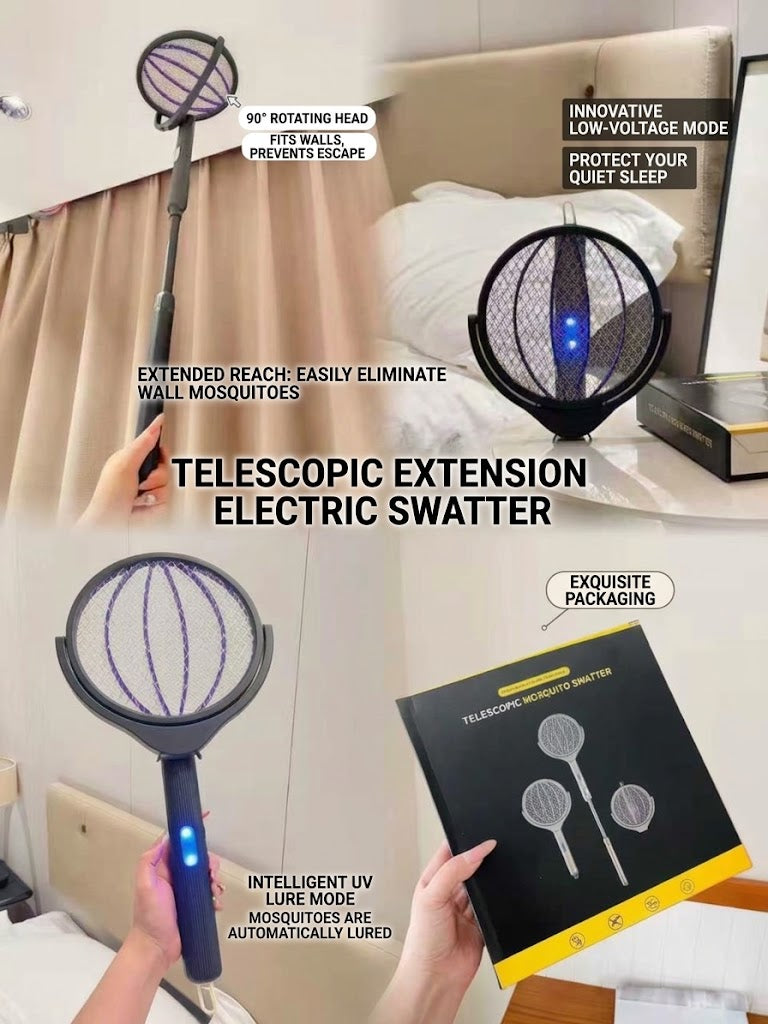 Telescopic Extension Electric Mosquito Swatter