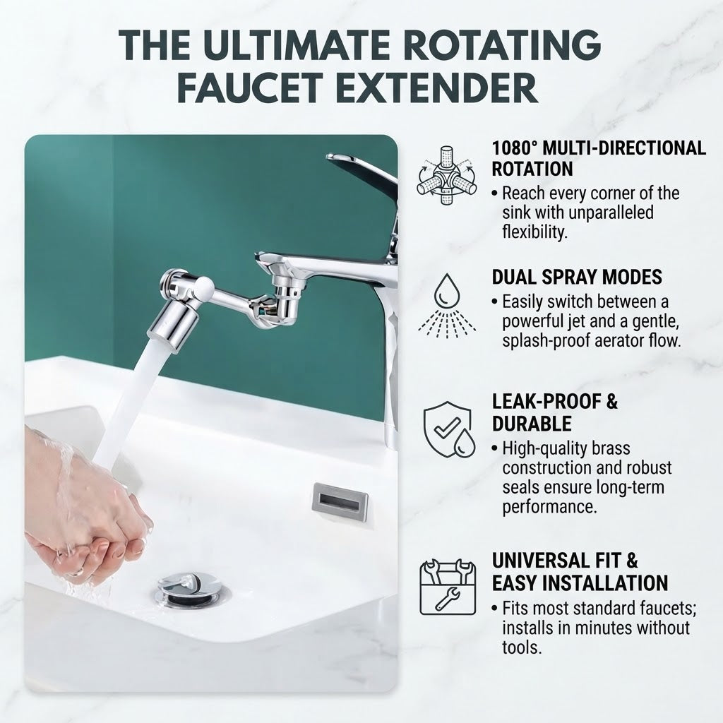 GullPlaza.pk 1080° Universal Rotating Faucet Extender